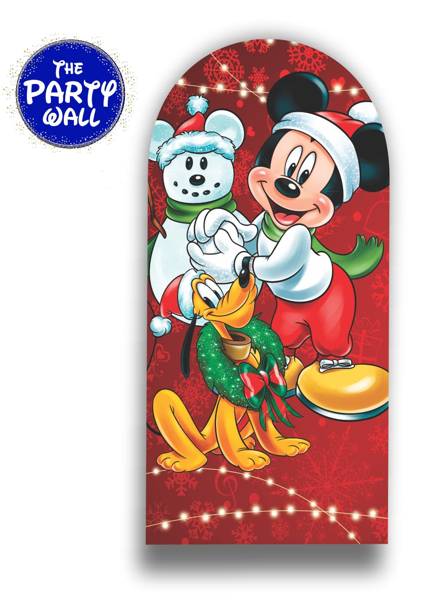 Mickey Mouse Navidad - Funda para mampara de punta redonda