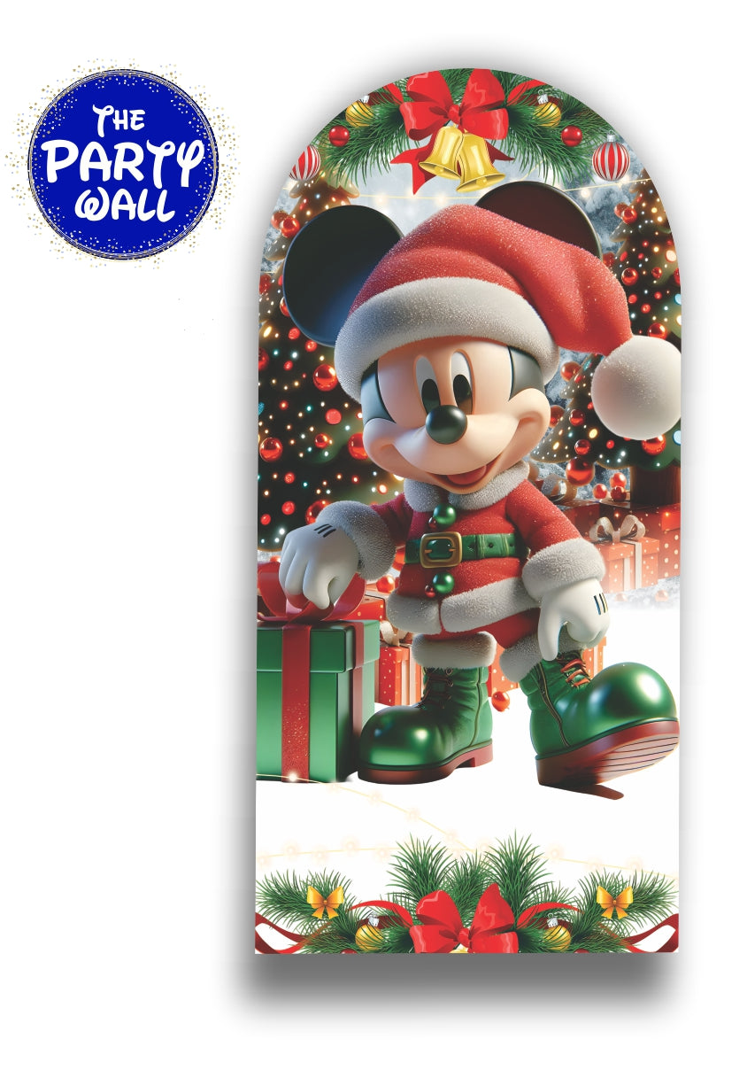 Mickey Mouse Navidad - Funda para mampara de punta redonda