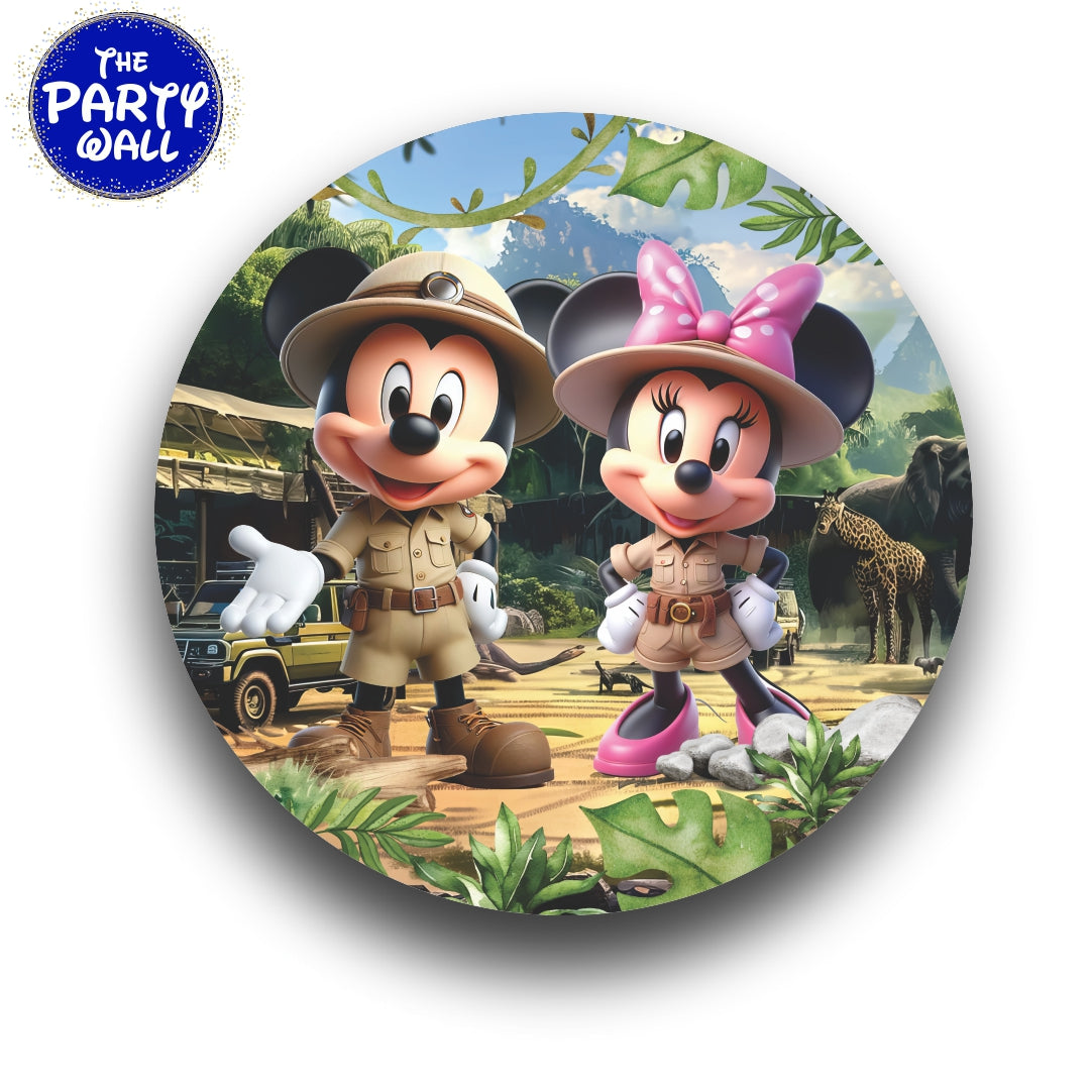 Mickey Mouse Safari - Funda para mampara circular