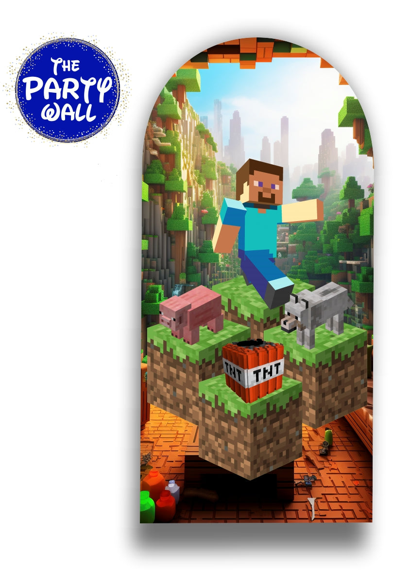 Minecraft - Funda para mampara de punta redonda