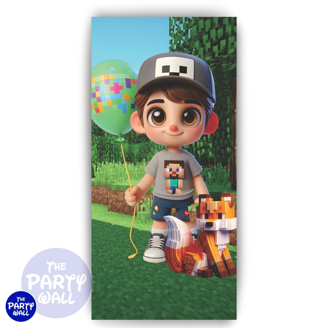 Minecraft - Funda para mampara de punta redonda