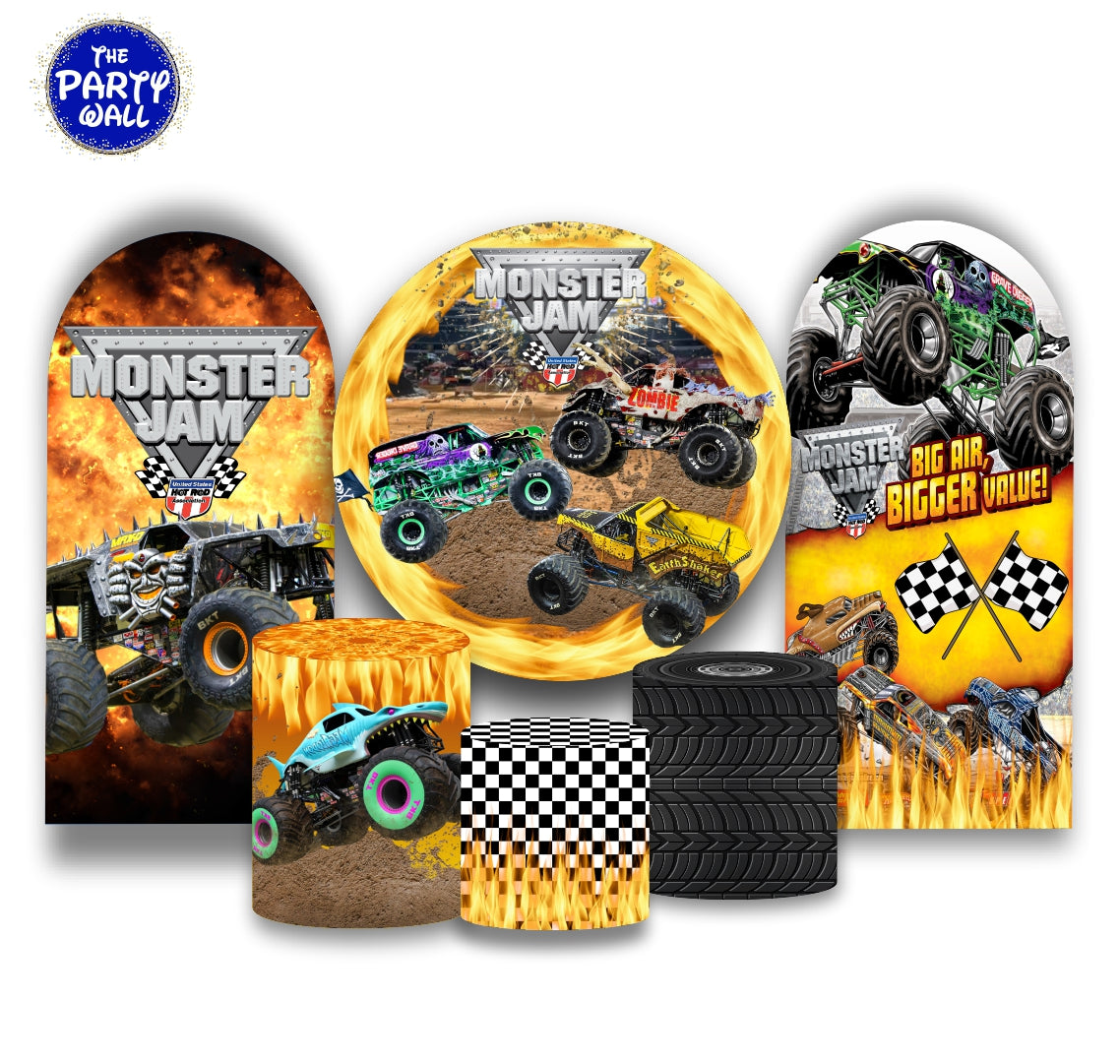 Monster Jam - Fundas para set + 2 complementos