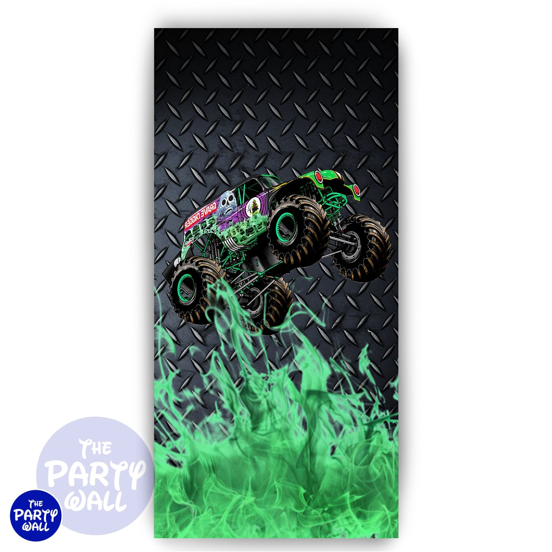 Monster Jam - Funda para mampara de punta redonda