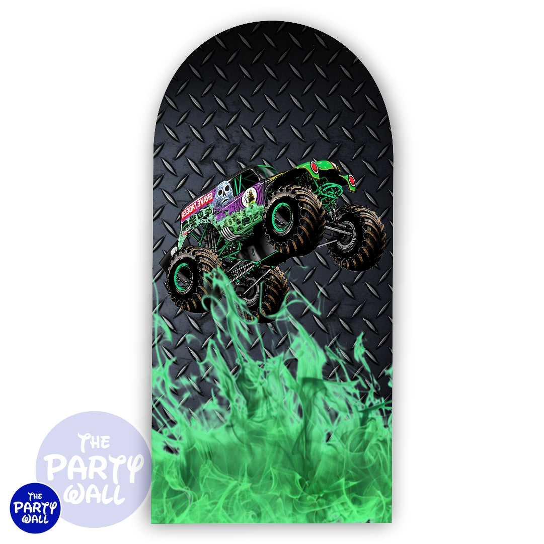 Monster Jam - Funda para mampara de punta redonda