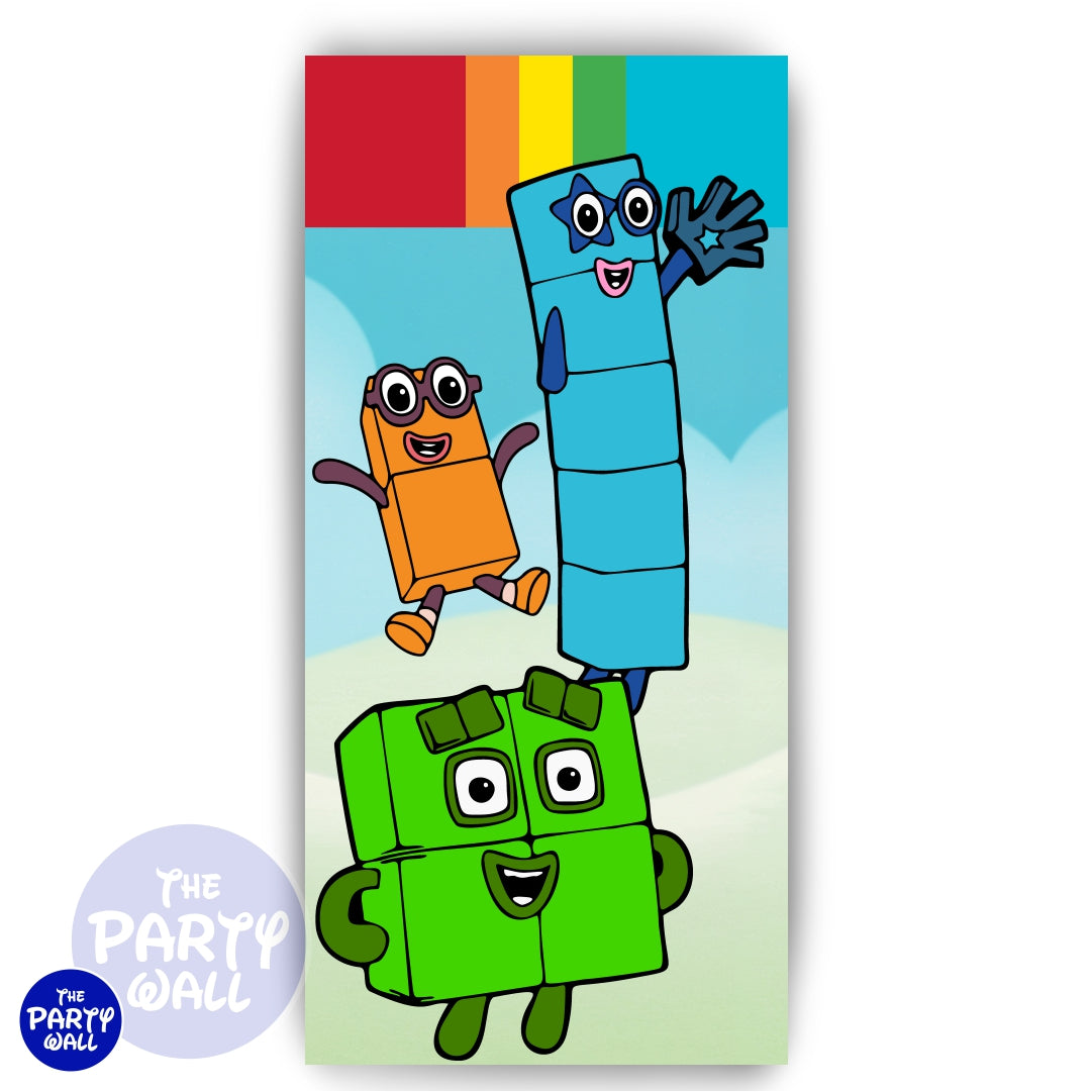 Number Blocks - Funda para mampara de punta redonda