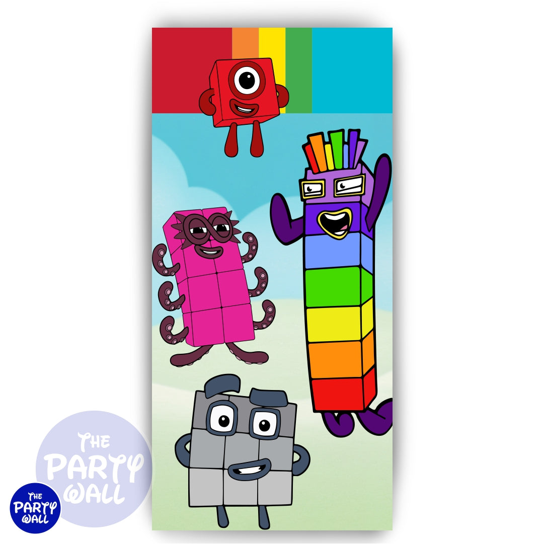 Number Blocks - Funda para mampara de punta redonda