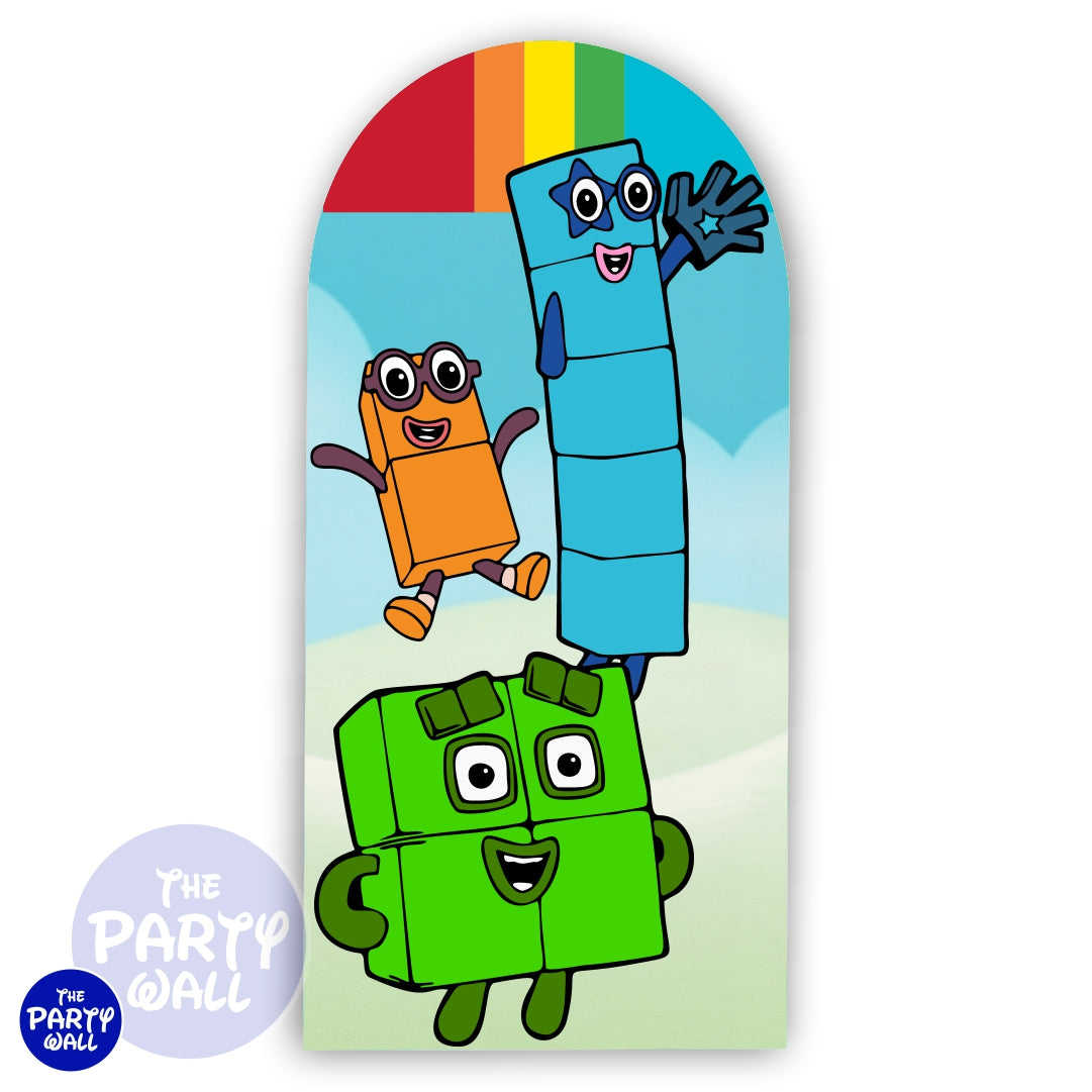 Number Blocks - Funda para mampara de punta redonda