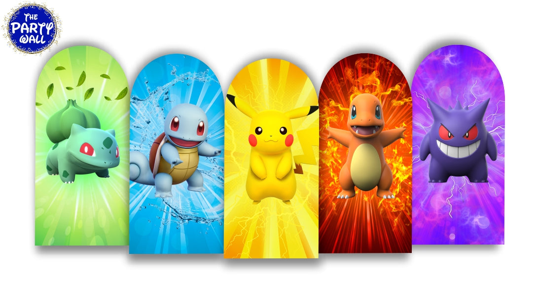 Pokemon - Fundas para 5 mamparas de punta redonda