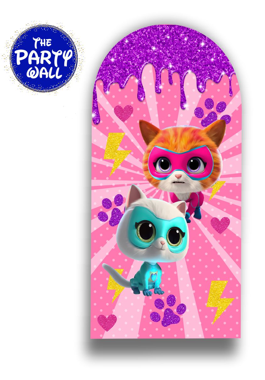 Super Kitties - Funda para mampara de punta redonda