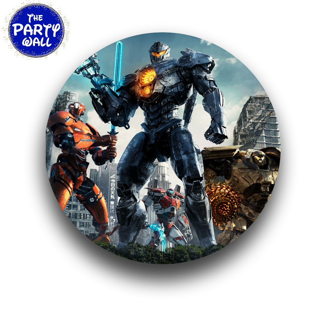 Titanes del Pacifico - Funda para mampara circular