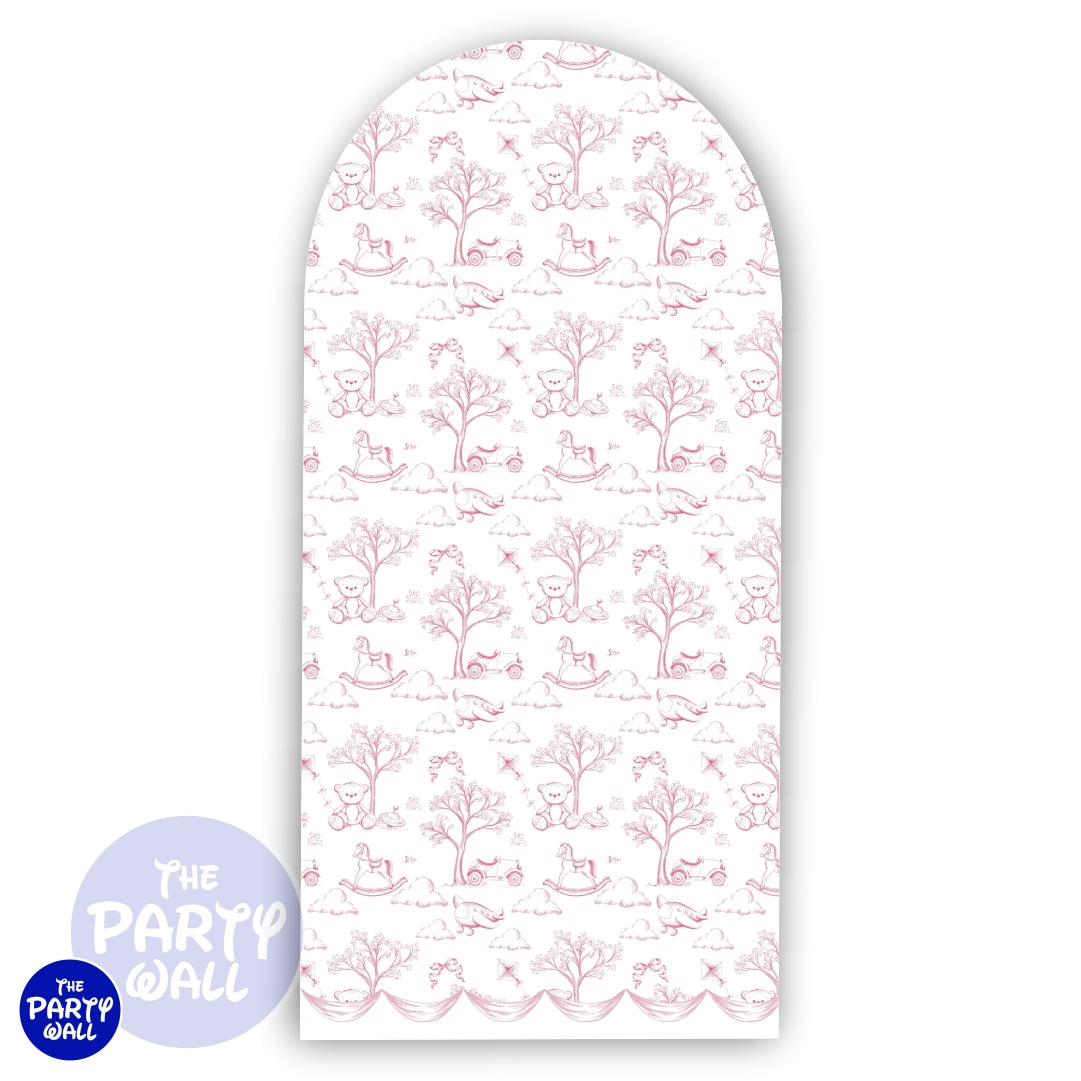 Toile de Jouy - Funda para mampara de punta redonda
