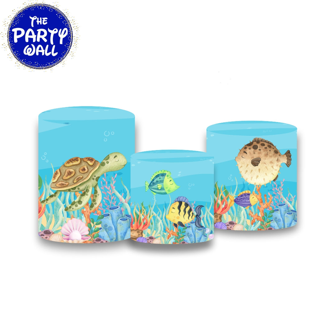 Vida Marina Cute - Fundas para cilindros