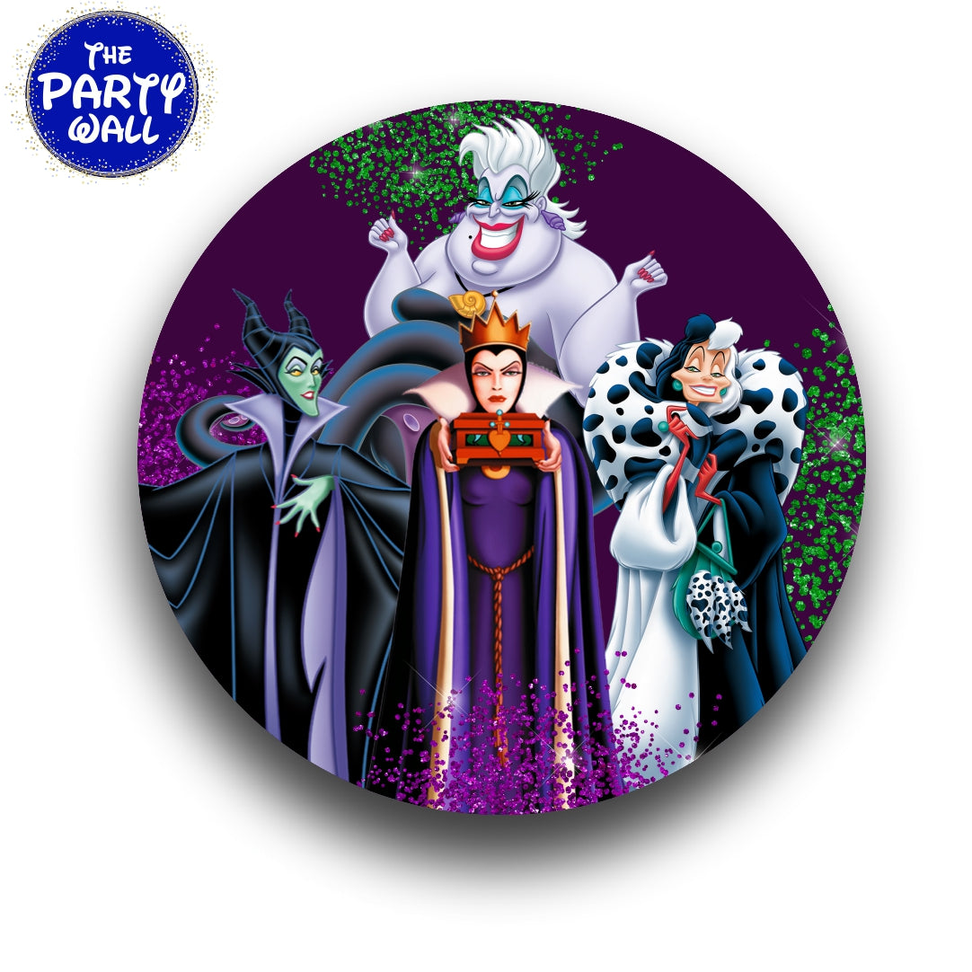 Villanas Disney - Funda para mampara circular