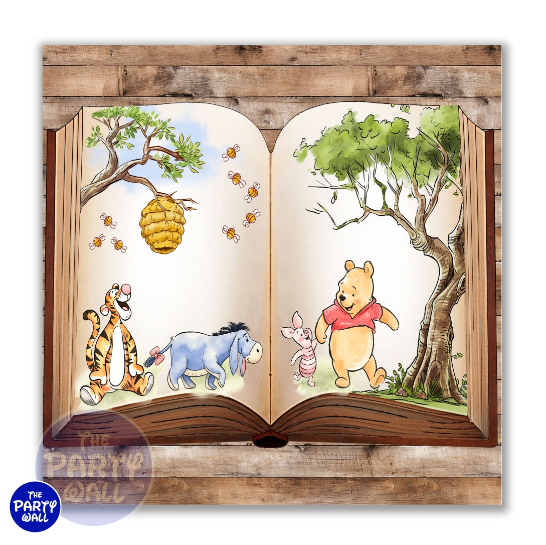 Winnie Pooh - Funda para mampara cuadrada o rectangular