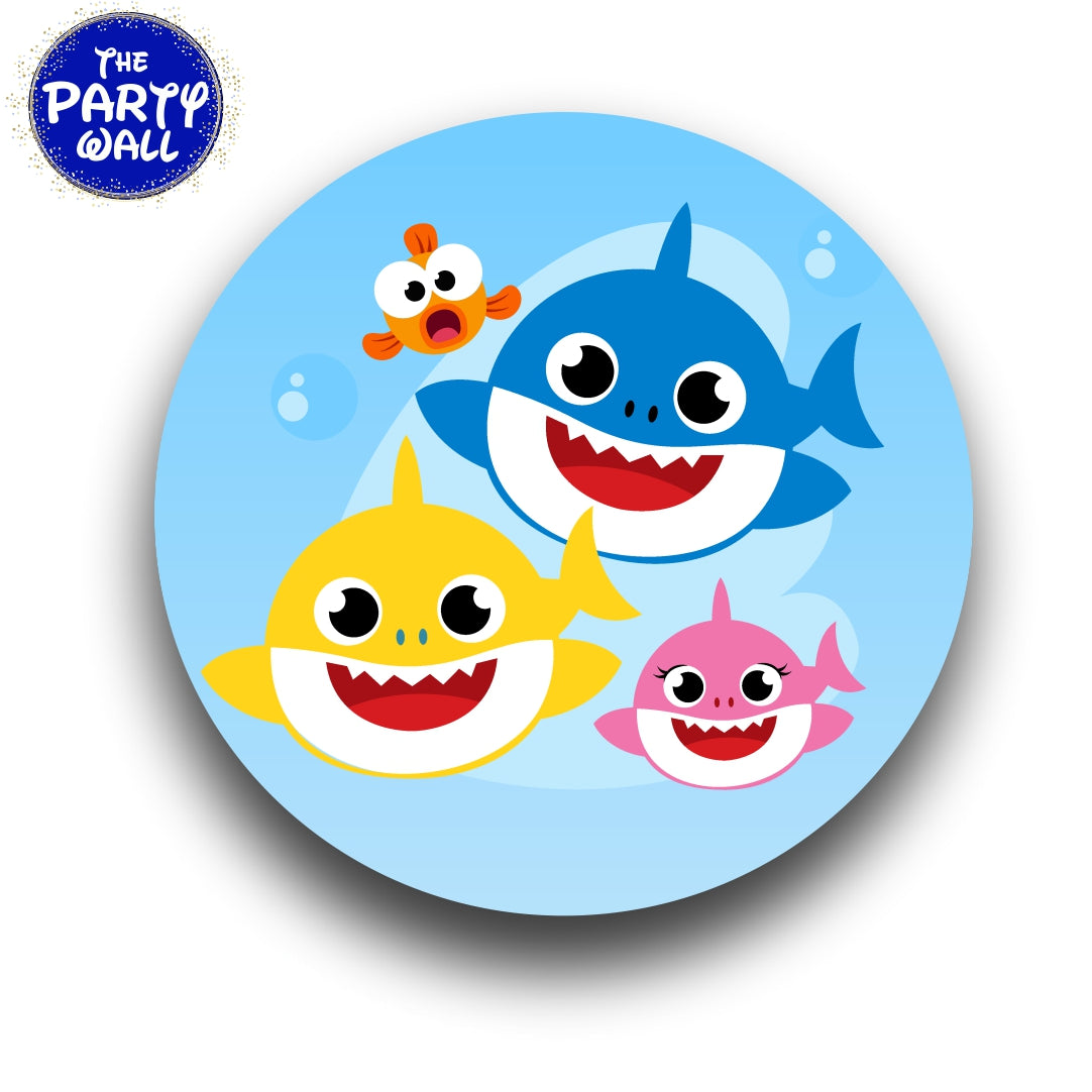 Baby Shark - Funda para mampara circular