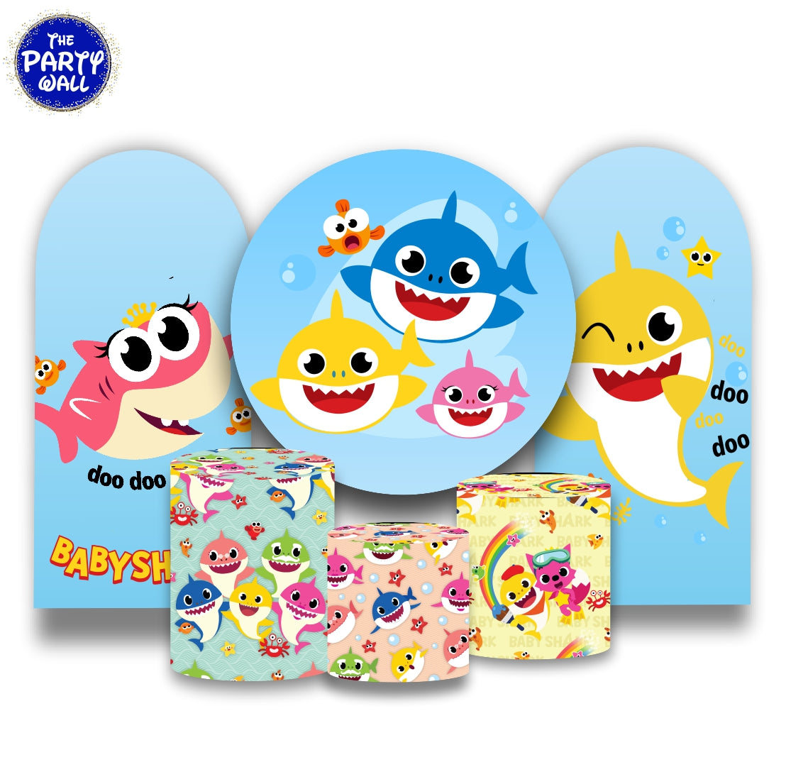 Baby Shark - Fundas para set + 2 complementos