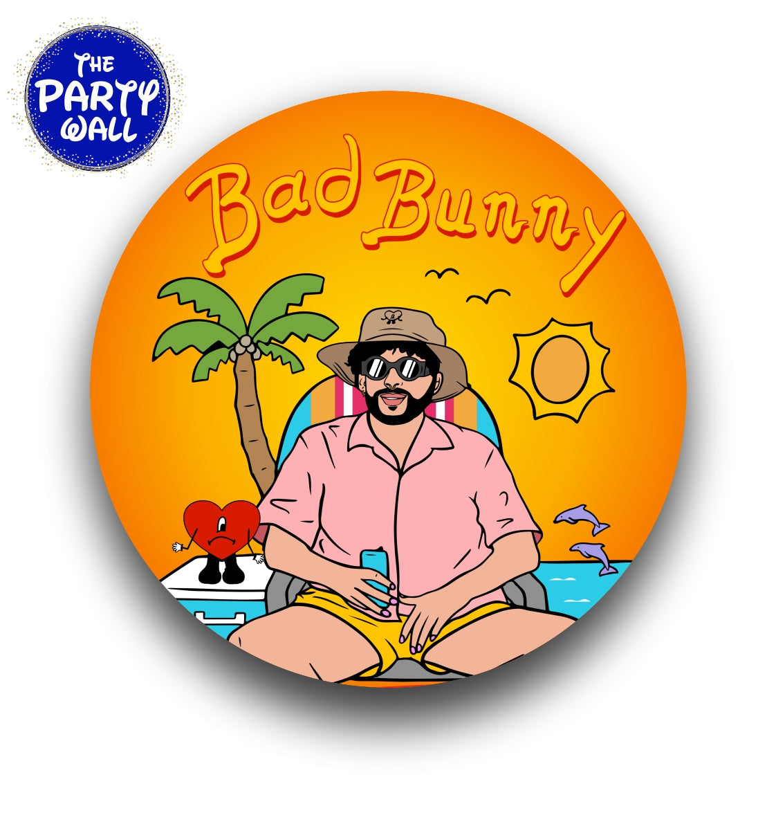 Bad Bunny - Funda para mampara circular