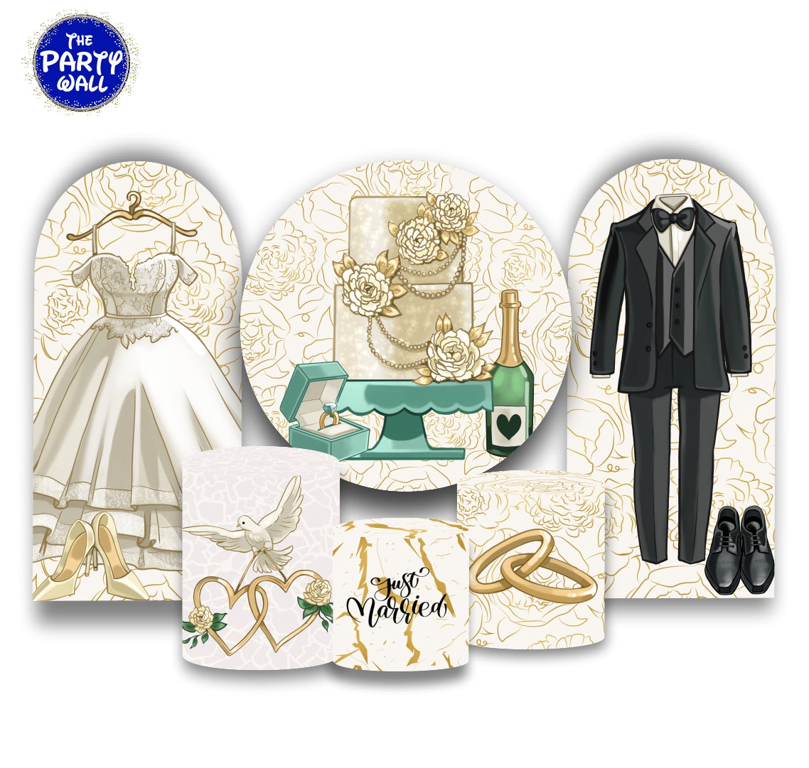 Boda - Fundas para set + 2 complementos