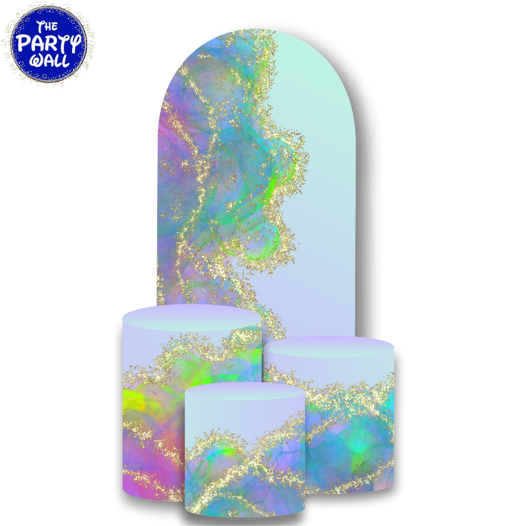 Aesthetic Gold - Fundas para set de mampara de punta redonda