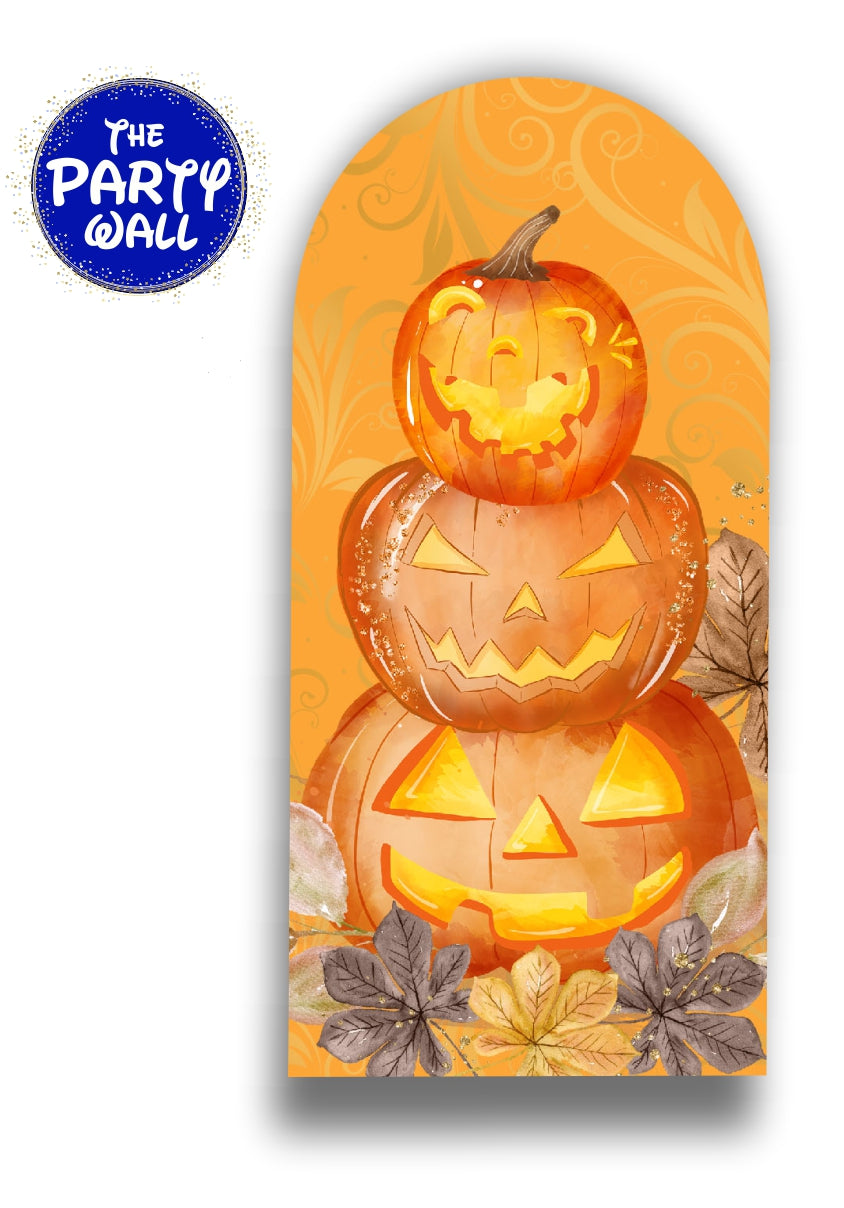 Calabaza Halloween - Funda para mampara de punta redonda