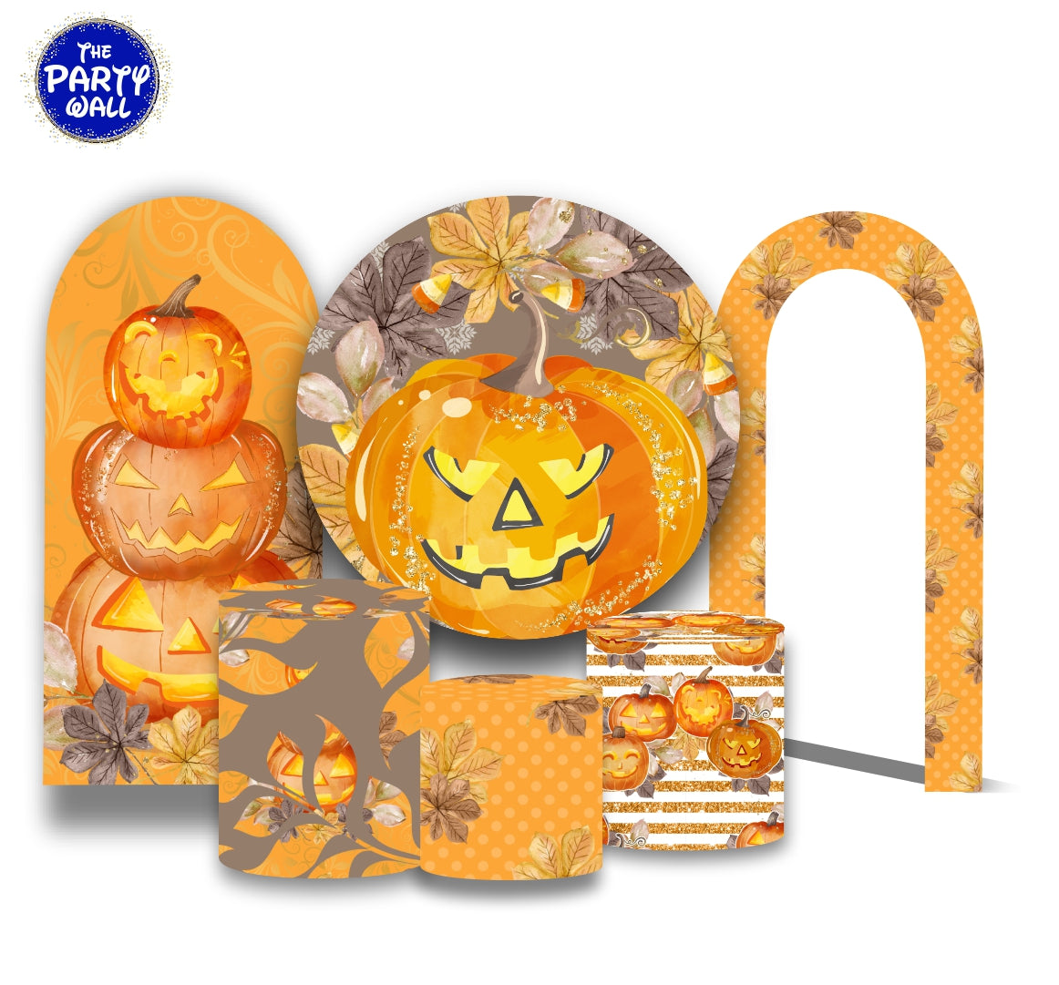 Calabaza Halloween - Fundas para set sencillo + 2 complementos