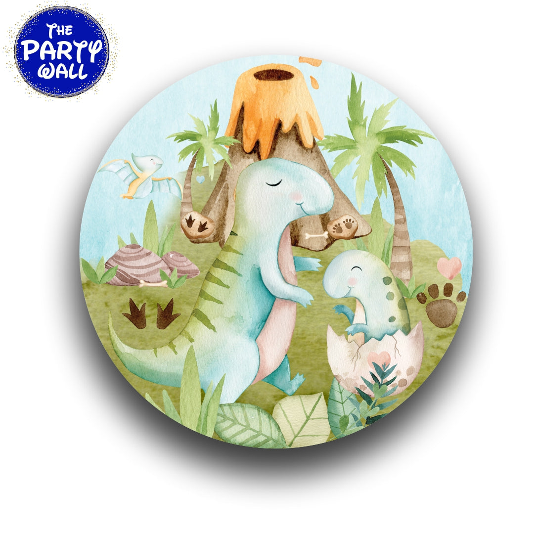Dinosaurios Cute - Funda para mampara circular