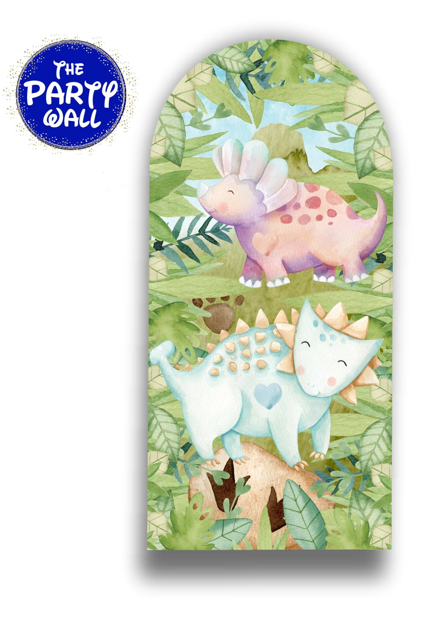 Dinosaurios Cute - Funda para mampara de punta redonda