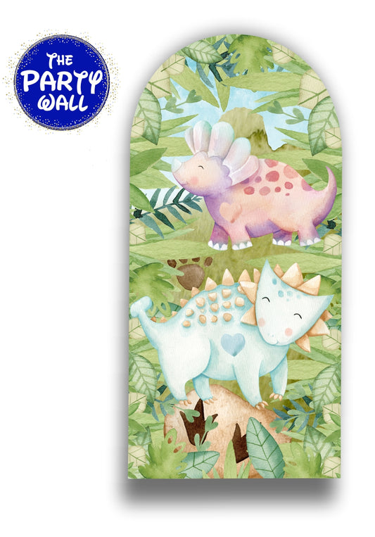 Dinosaurios Cute - Funda para mampara de punta redonda