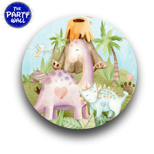 Dinosaurios Cute - Funda para mampara circular