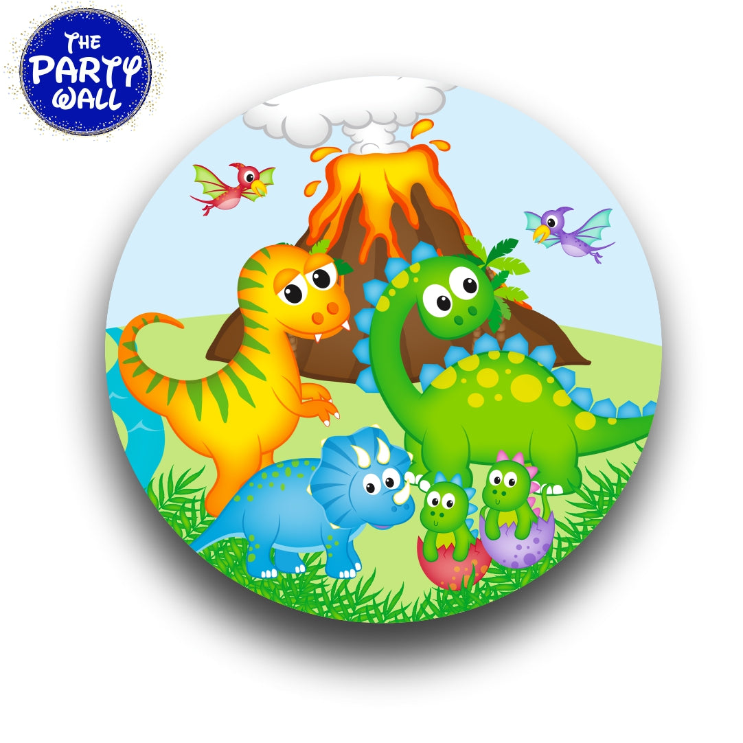 Dinosaurios Cute - Funda para mampara circular