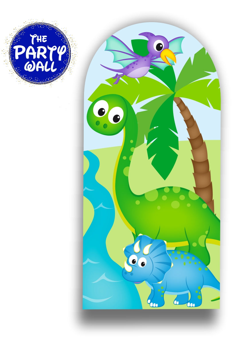Dinosaurios Cute - Funda para mampara de punta redonda