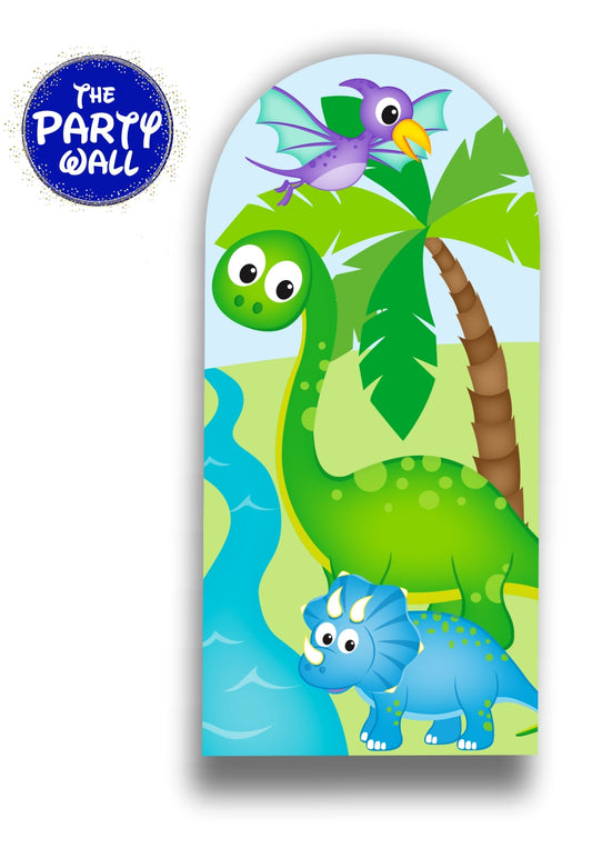 Dinosaurios Cute - Funda para mampara de punta redonda