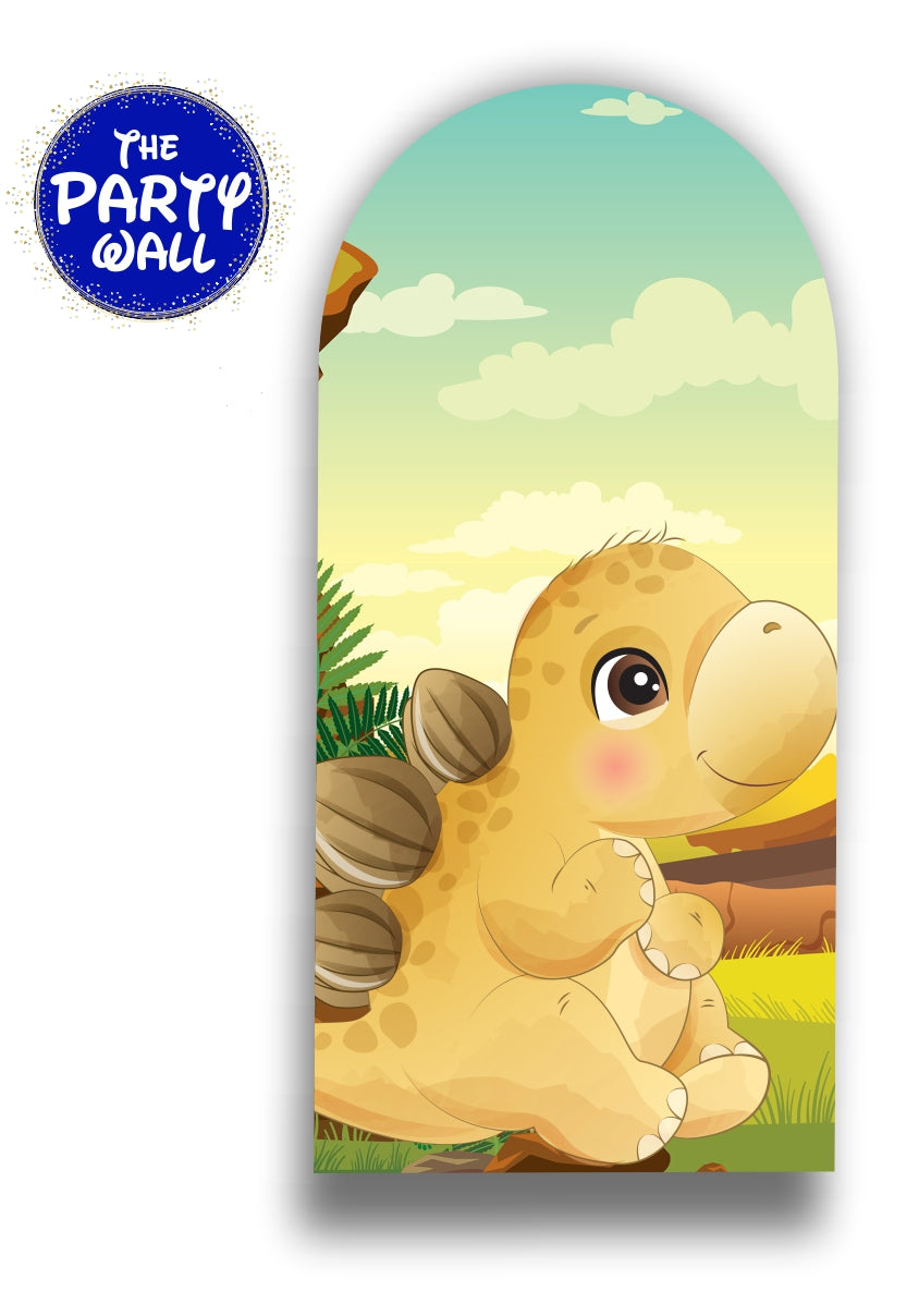 Dinosaurios Cute - Funda para mampara de punta redonda