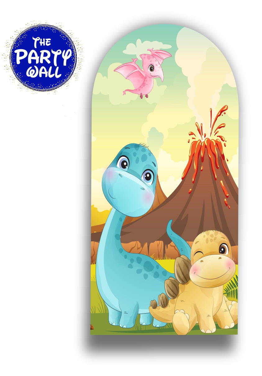 Dinosaurios Cute - Funda para mampara de punta redonda