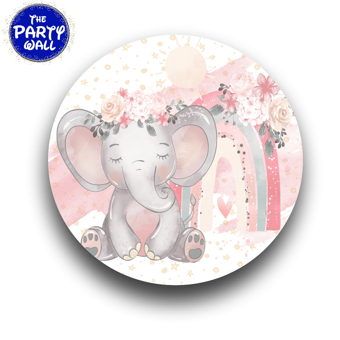 Elefantes Bebé Cute - Funda para mampara circular