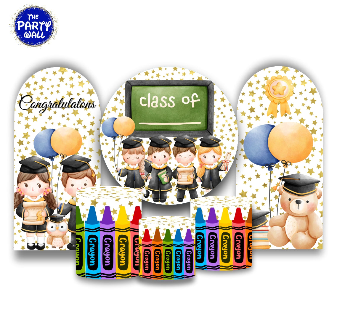Graduación Kindergarten - Fundas para set + 2 complementos