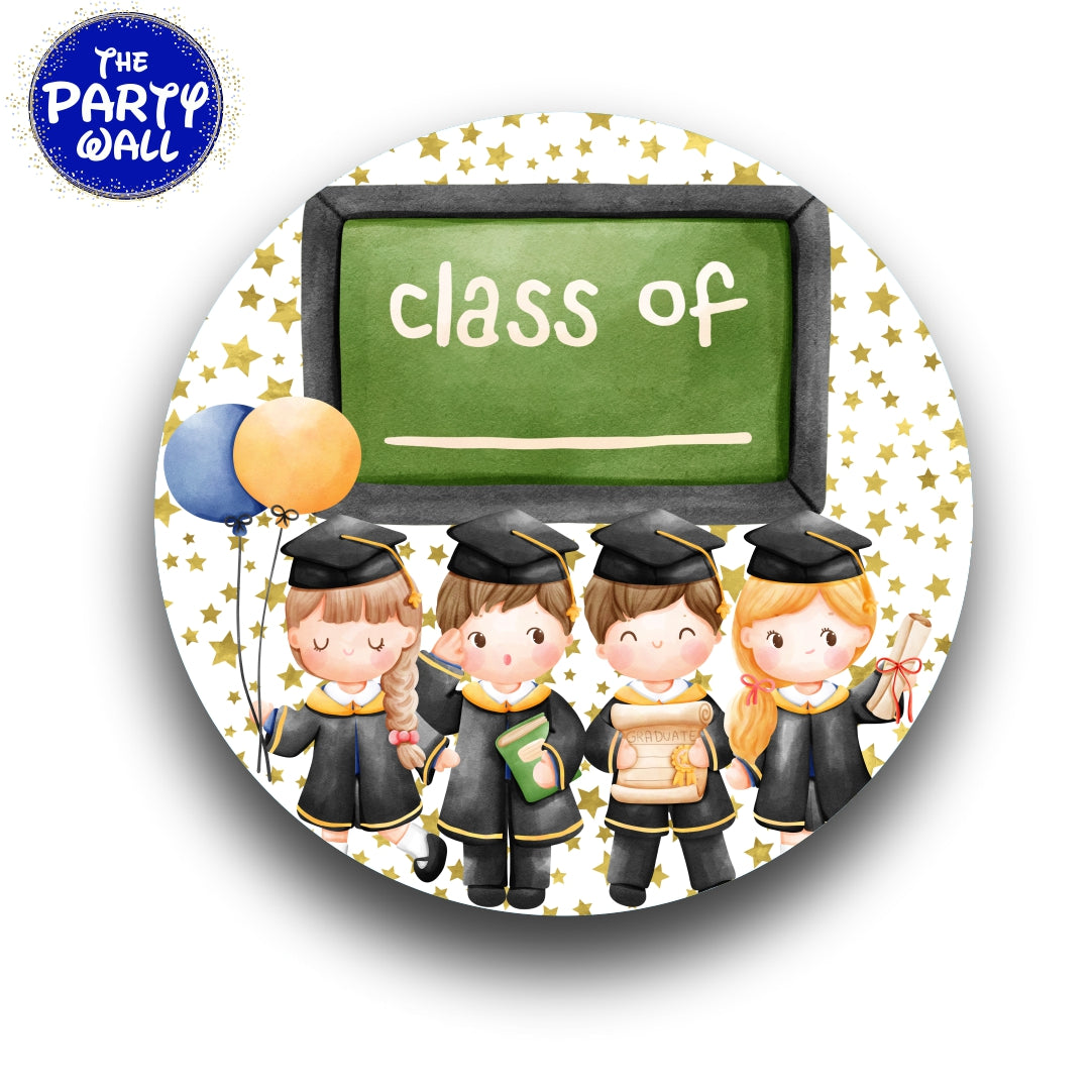 Graduación Kindergarten - Funda para mampara circular