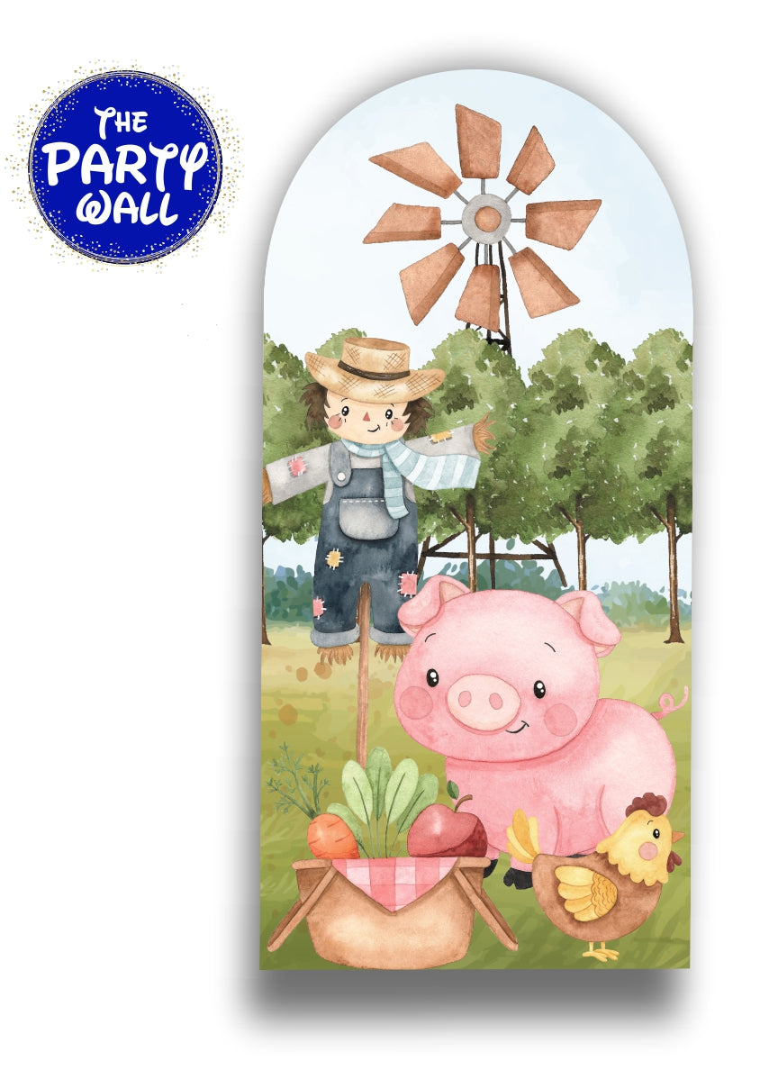 Granja Cute - Funda para mampara de punta redonda