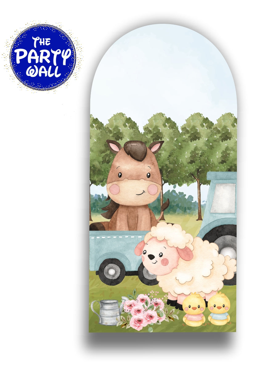 Granja Cute - Funda para mampara de punta redonda