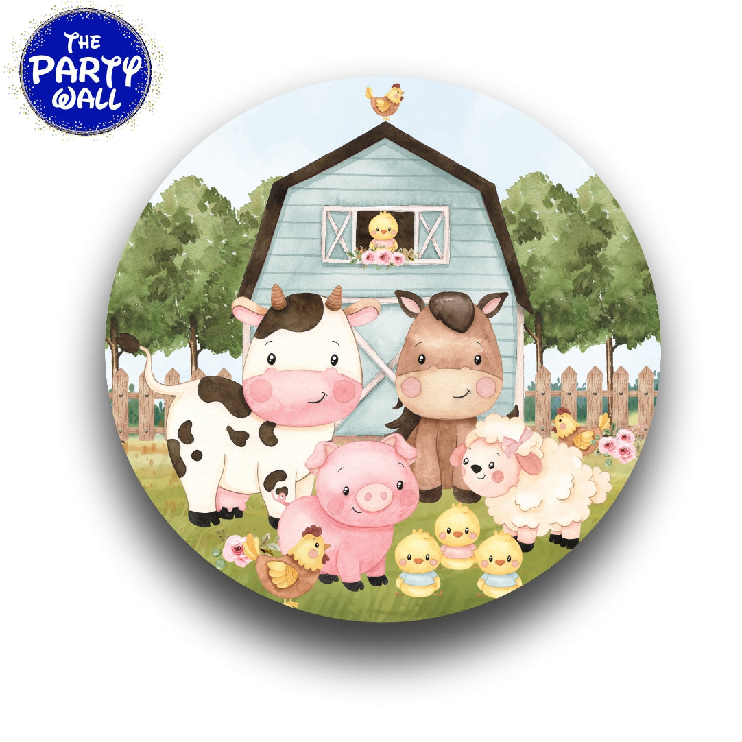 Granja Cute - Funda para mampara circular