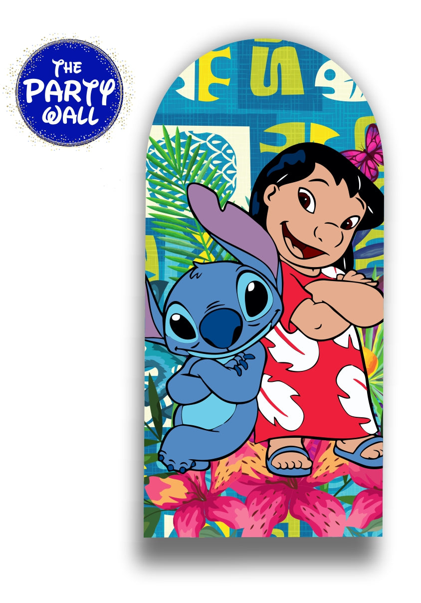 Lilo y Stitch - Funda para mampara de punta redonda