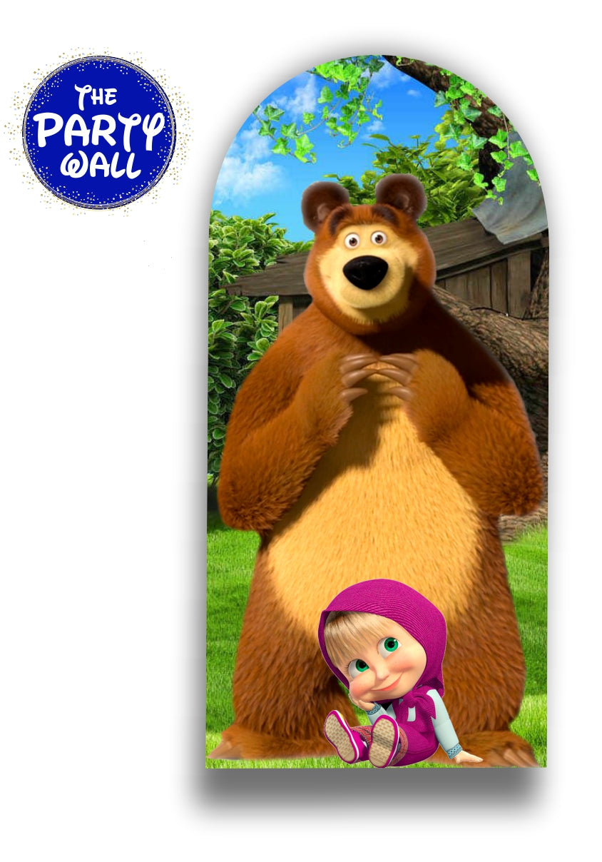 Masha y el Oso - Funda para mampara de punta redonda