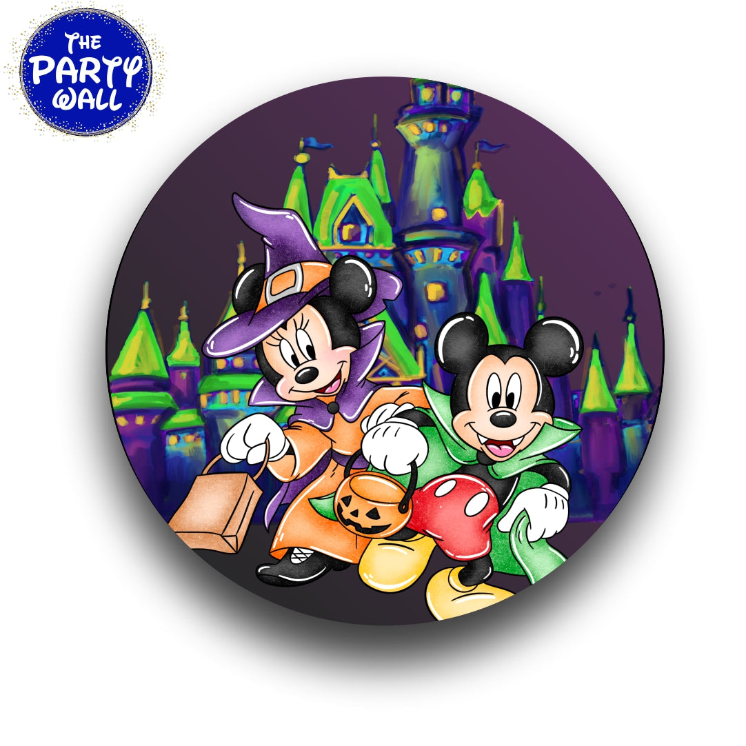 Mickey Halloween - Funda para mampara circular