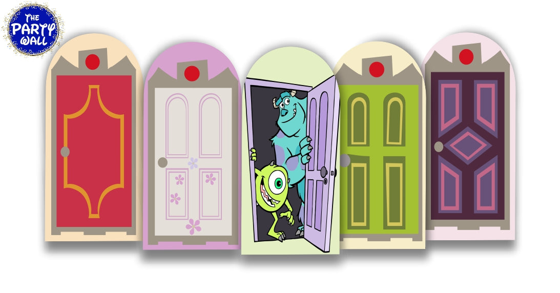 Monsters Inc - Fundas para 5 mamparas de punta redonda