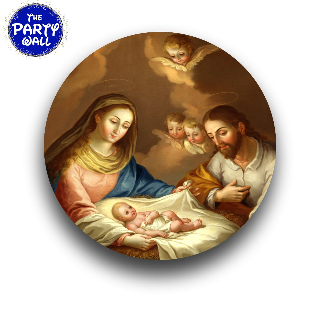 Nacimiento - Funda para mampara circular