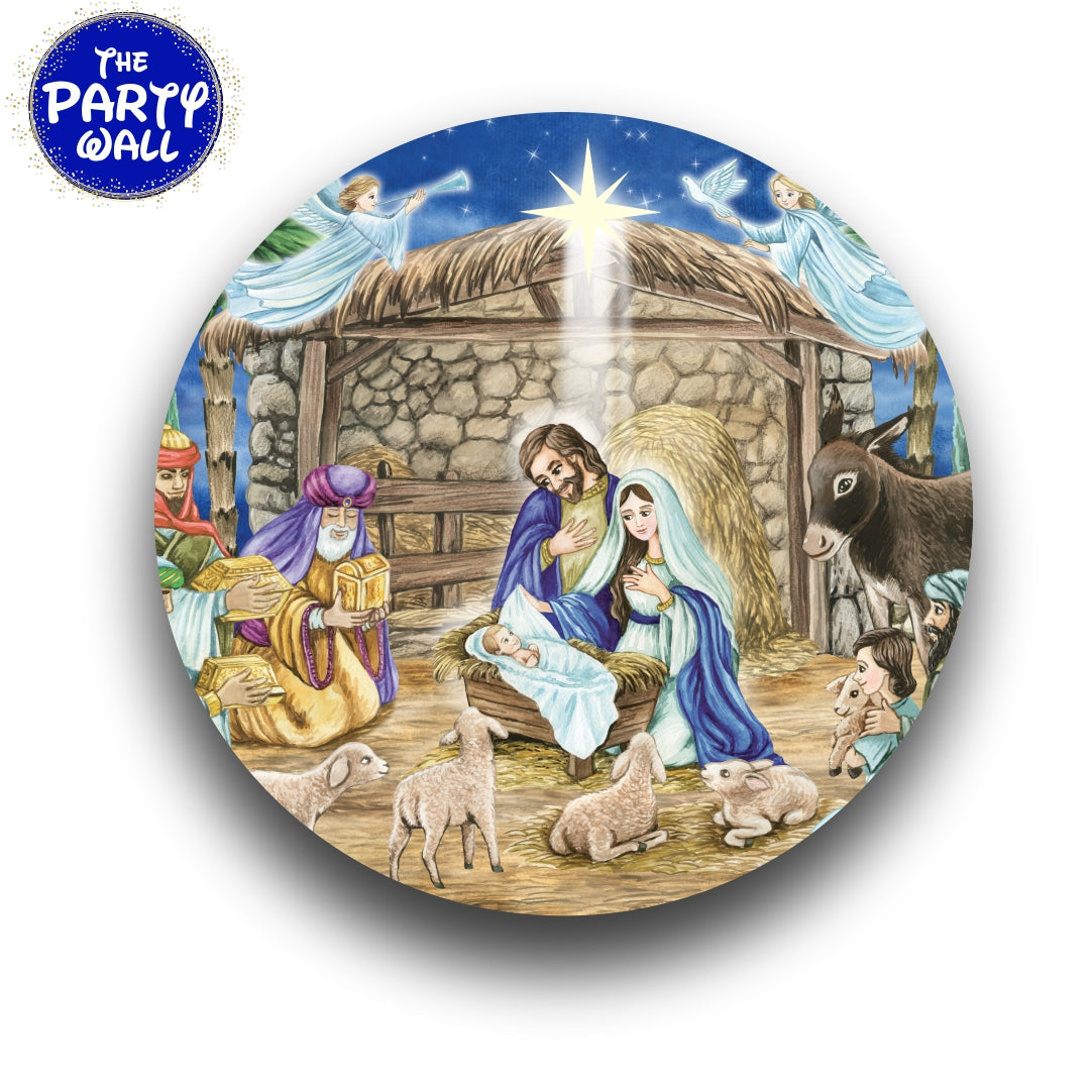 Nacimiento - Funda para mampara circular