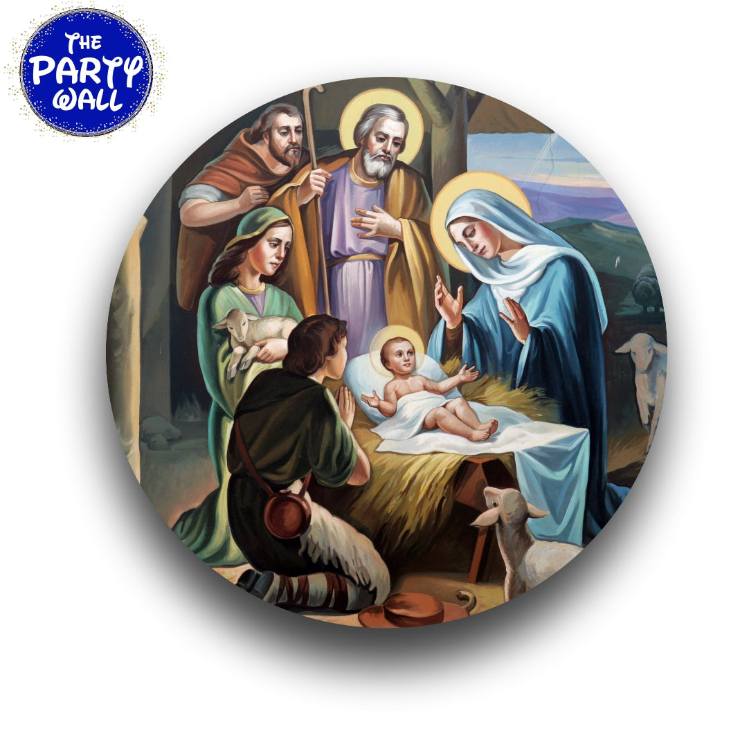 Nacimiento - Funda para mampara circular