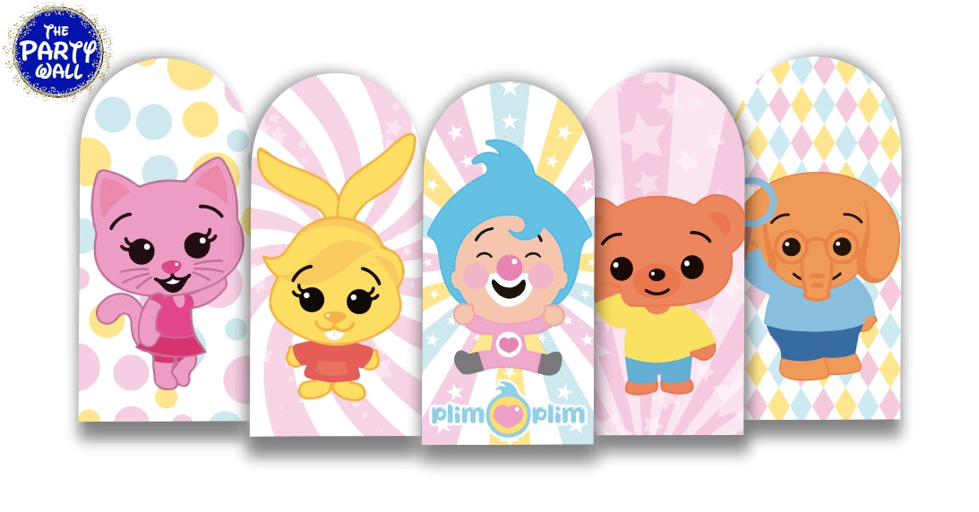 Plim Plim - Fundas para 5 mamparas de punta redonda