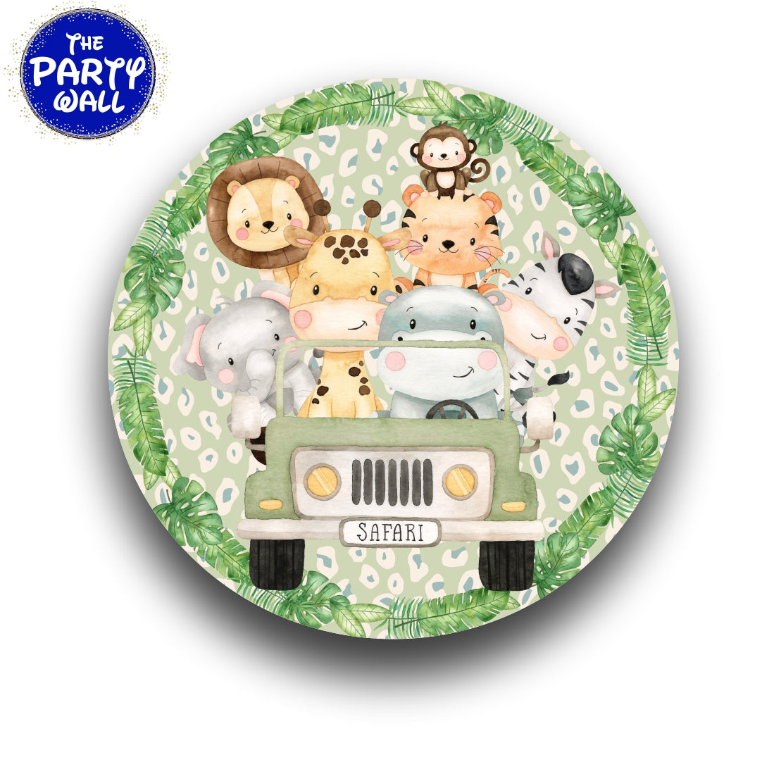 Safari Cute - Funda para mampara circular