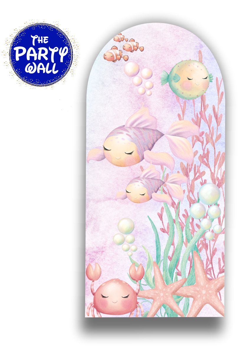 Vida Marina Cute - Funda para mampara de punta redonda